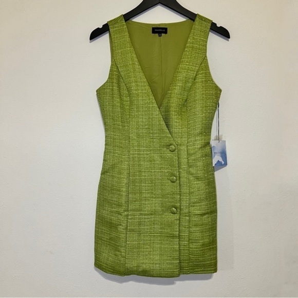 Majorelle Tweed Mini Dress Pear Green PERFECT FOR THE HOLIDAYS - Picture 2 of 4